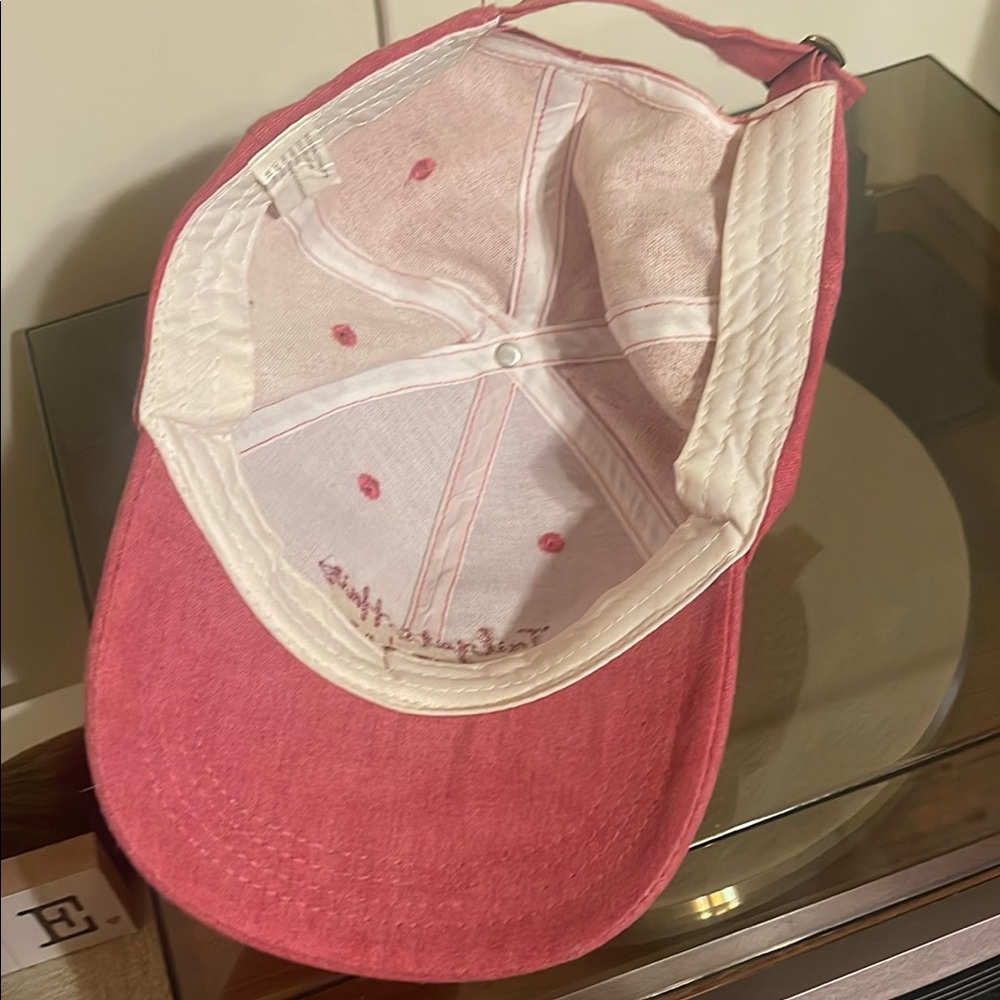 Pink Embroidered Baseball Cap - Picture 2 of 4